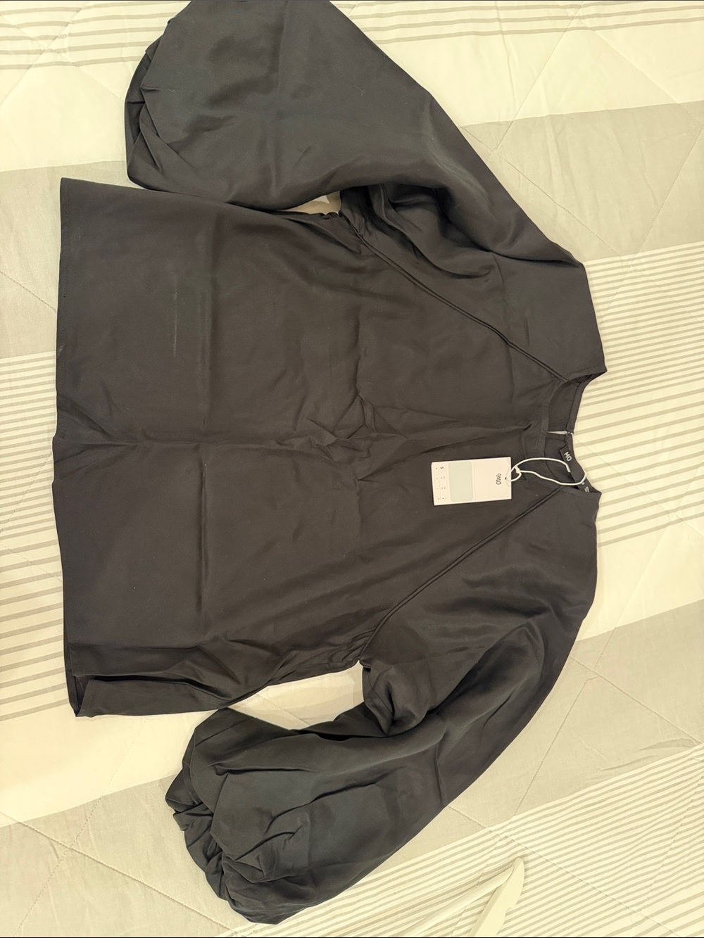 Black Puff Sleeve Blouse